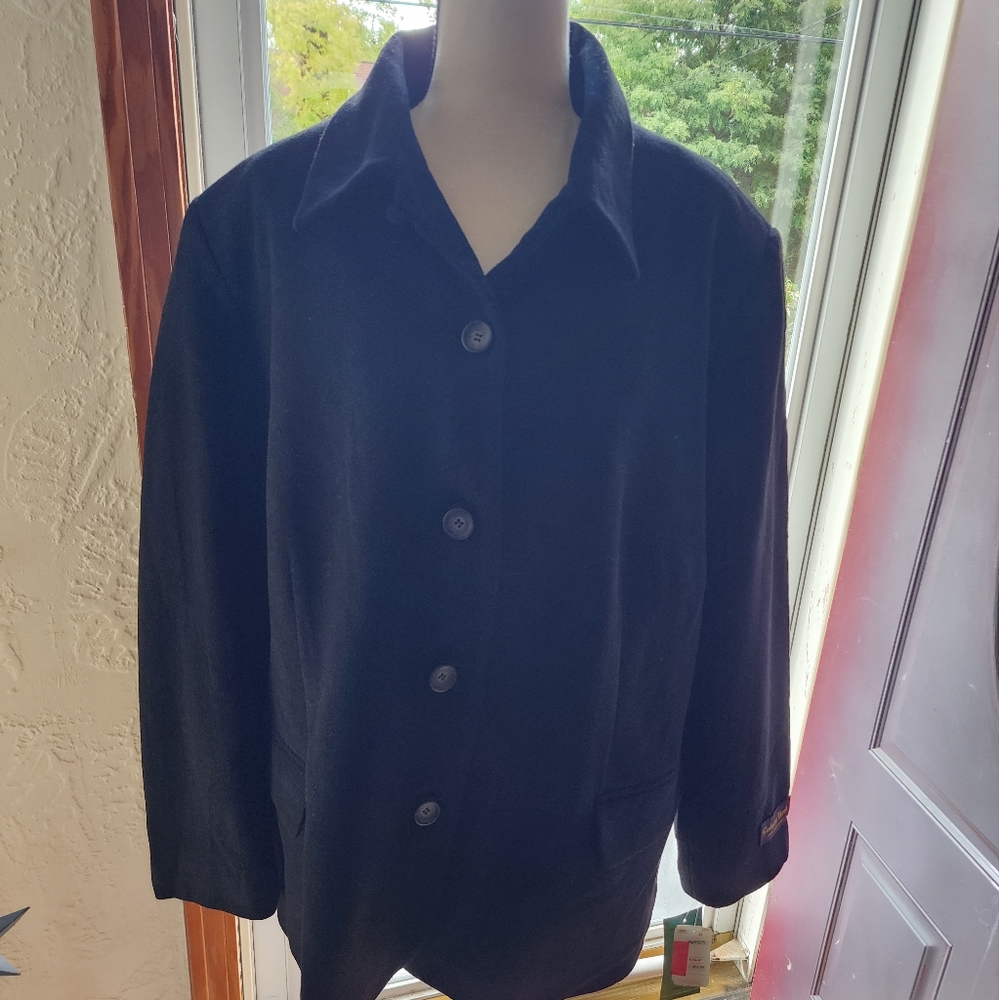 Harve' Benard Women's Black Peacoat Size 24W